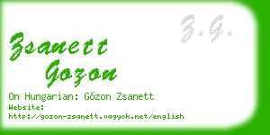 zsanett gozon business card